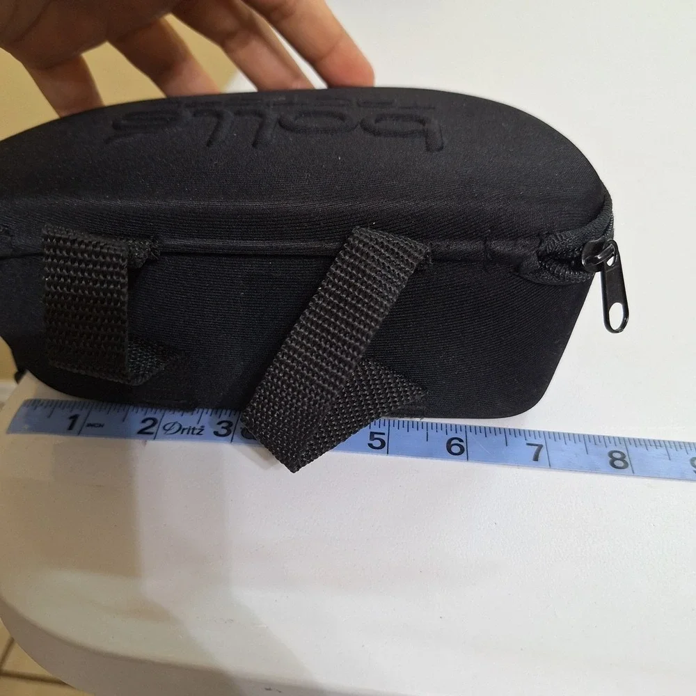 Bolle Tactical Eyewear Case Black Hard Shell Zipper Storage Pouch Belt Clip